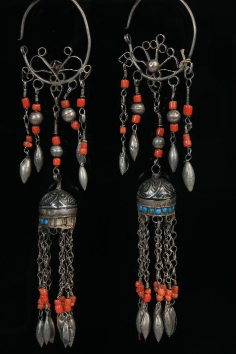 0479 khalka (ear-rings)Zaamin,sirdarya region , Twentieth century